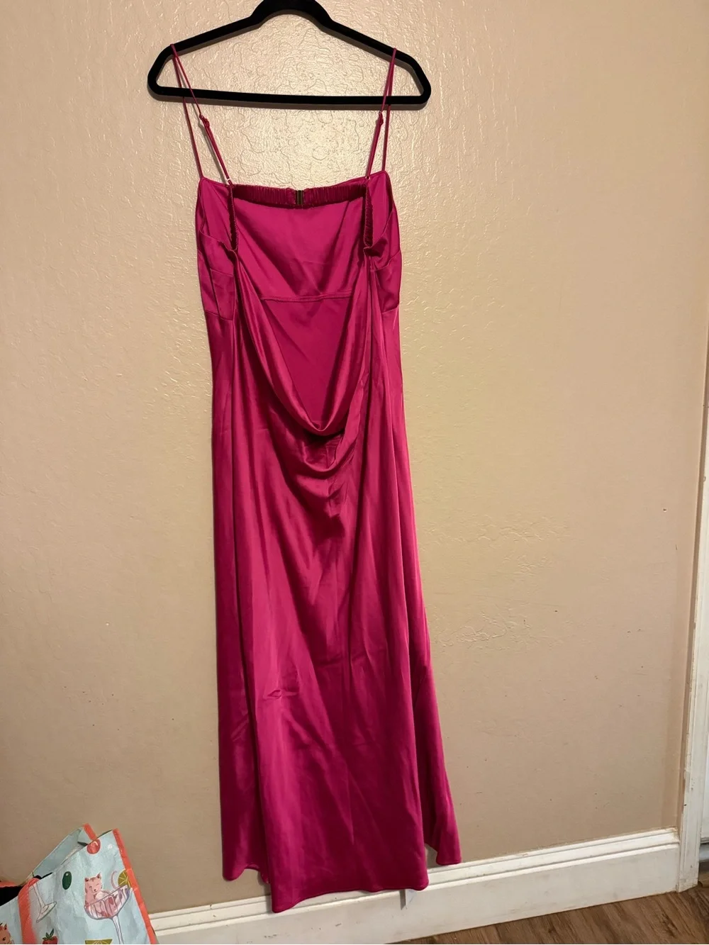 NWT ABERCROMBIE Low Back Cowl Satin Slip Dress with Spaghetti Straps